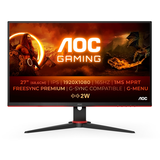 Изображение AOC G2 27G2SPAE/BK LED display 68.6 cm (27") 1920 x 1080 pixels Full HD Black, Red