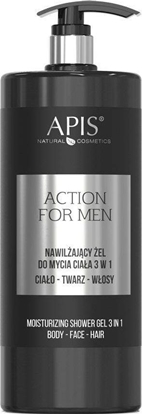 Attēls no Apis APIS_Action For Men 3in1 nawilajcy el do mycia ciaa twarzy i wosów 1000ml