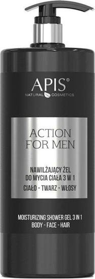 Изображение APIS APIS_Action For Men 3in1 nawilżający żel do mycia ciała twarzy i włosów 1000ml