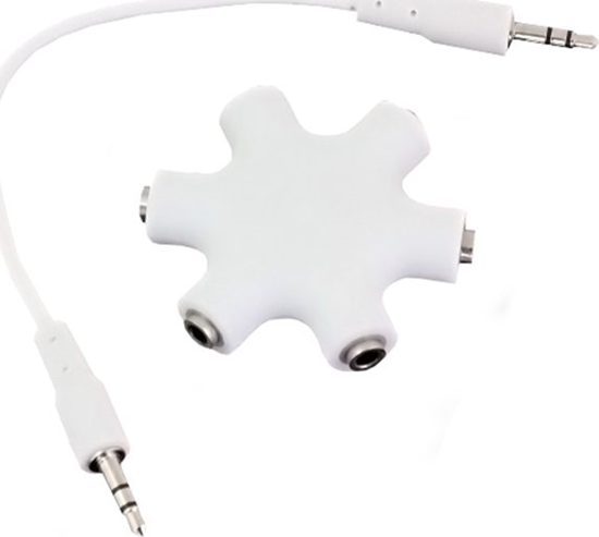 Изображение Apte Rozdzielacz suchawkowy 6 portów 3,5mm minijack uniwersalny