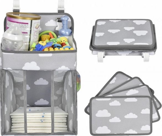 Picture of Aptel AG637A ORGANIZER DO ÓECZKA DZIECICEGO PRZEGRODY I KIESZENIE szary