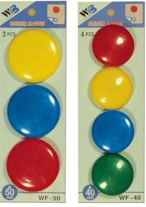 Изображение Argo Magnesy do tablic MIX kolorów 50mm 3szt (36K065E)