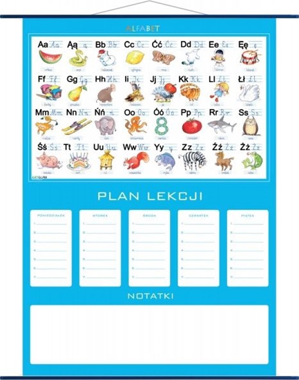 Picture of Artglob Plan lekcji - alfabet, plansza edukacyjna