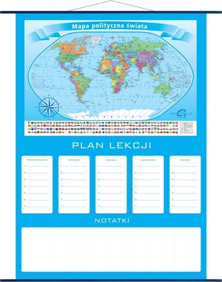 Изображение Artglob Plan lekcji - mapa Świat Polityczny