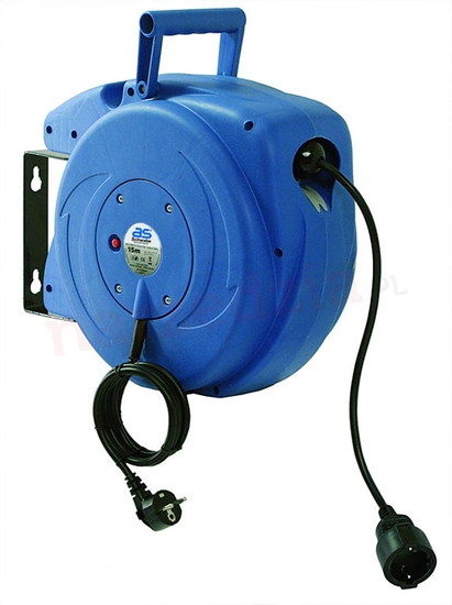 Изображение AS Schwabe Przeduacz ze zwijaczem 15m 1 gniazdo z klapk IP20 (812611)