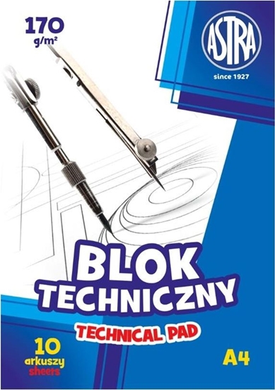 Picture of Astra Blok techniczny A4 10k biay 170g 10szt.