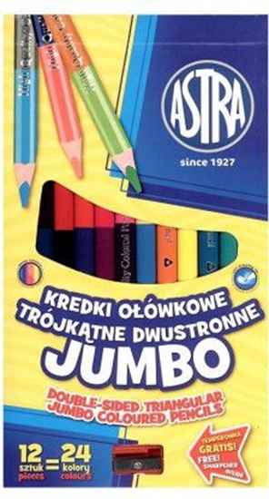 Picture of Astra Kredki oówkowe dwustronne Jumbo, 12 sztuk