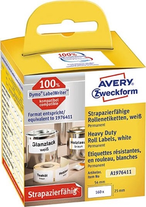 Attēls no Avery Zweckform ETYKIETY ZF HEAVY DUTY NA ROLI 25X54 MM 160 ETYKIET, BIAE
