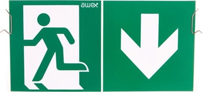 Attēls no AWEX Plexa EXIT P + sprzyny mocujce +piktogram PU31 PU41 - ETE/PLX/PU31,PU41