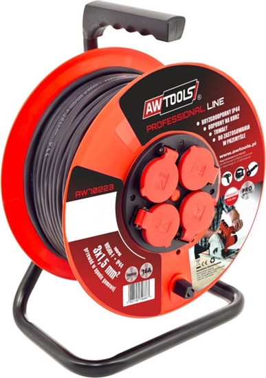 Picture of AWTools Przeduacz bbnowy Professional 3 x 1,5mm 16A IP44 50m (AW70223)