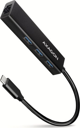 Attēls no I/O HUB USB-C 4PORT GLAN/0.2M HMC-GL3A AXAGON