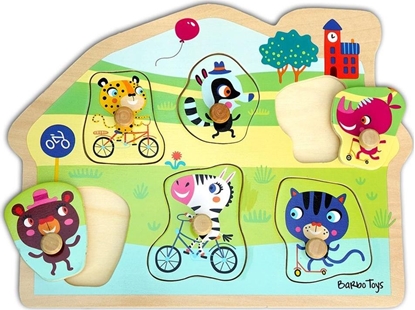 Pilt Barbo Toys Drewniane puzzle, Układanka, Dopasuj Kształty
