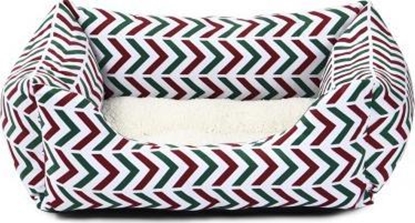 Изображение Barry King Legowisko dla psa, czerwono/zielone paski, 47x37cm,