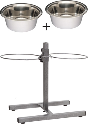 Изображение Barry King Stojak regulowany z miskami 4.7 L 2 szt.