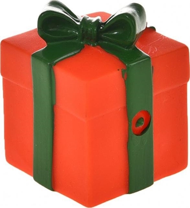 Picture of Barry King Zabawka dla psa, prezent czerwony, winylowy, 8,5x6cm, piszczca