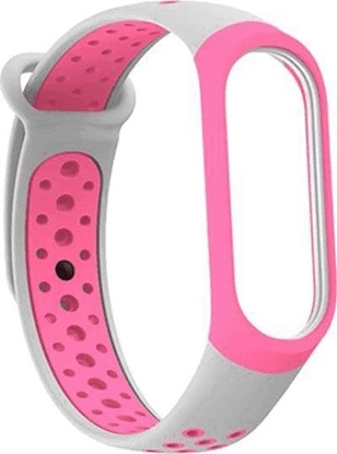 Attēls no Beline Beline pasek Mi Band 3/4 design róowo-szary/pink-grey
