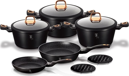 Изображение Berlinger Haus Zestaw garnków Black Rose 10 elementów (BH-1645)
