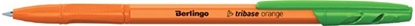 Изображение Berlingo Berlingo, pióro kulkowe, zielony, 50szt, 0.7mm, Tribase orange