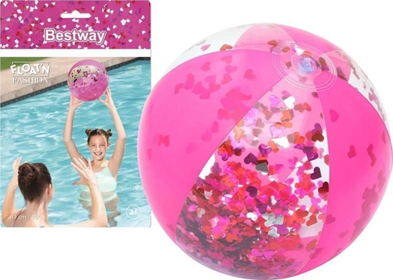 Изображение Bestway Pika Plaowa Z Brokatem Rózowa 41cm Bestway 31050