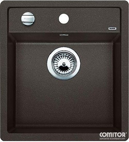 Изображение Zlewozmywak Blanco Dalago 45-F Silgranit kawowy z korkiem automatycznym (517171)