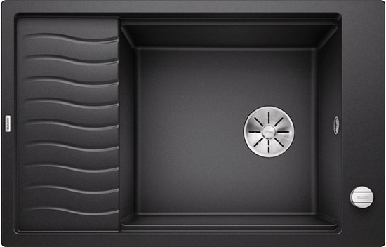 Изображение Zlewozmywak Blanco Elon XL 6 S Silgranit antracyt z korkiem automatycznym InFino, kratka ociekowa (524834)