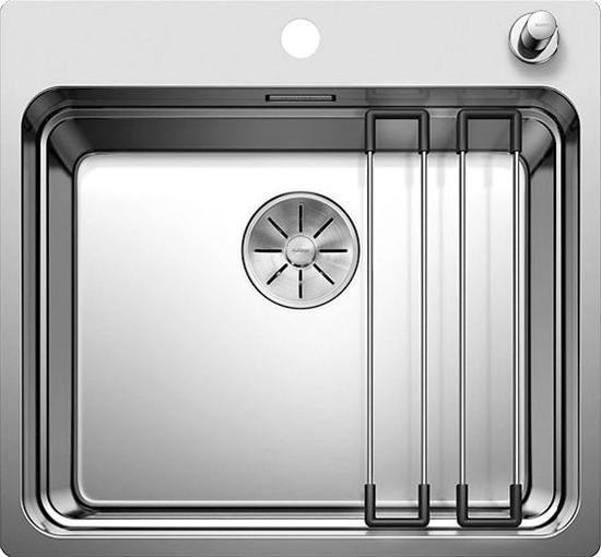 Изображение Zlewozmywak Blanco Etagon 500-IF/A stal polerowana z korkiem automatycznym InFino, szyny (521748)