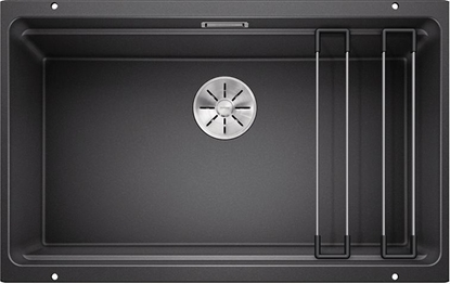 Изображение Zlewozmywak Blanco Etagon 700-U Silgranit antracyt z korkiem InFino, szyny (525167)