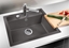 Изображение Zlewozmywak Blanco Dalago 6 Silgranit antracyt z korkiem automatycznym (514197)