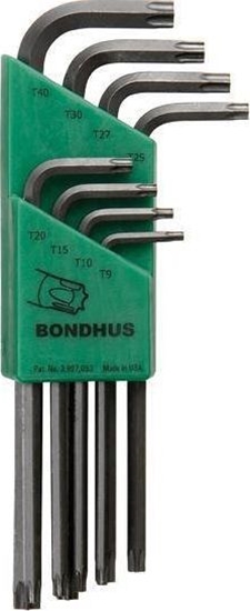 Изображение Bondhus Zestaw imbusów gwiazdkowych TX 9 - 40 BONDHUS - dugie [8 cz.]