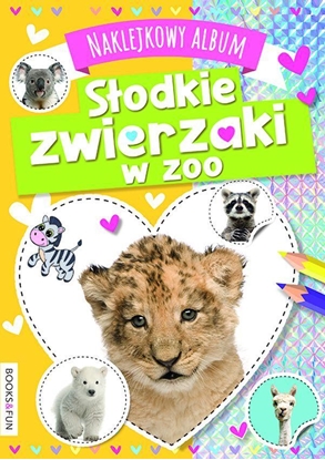 Изображение Books And Fun Naklejkowy album Słodkie zwierzaki w zoo