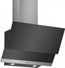 Picture of Bosch DWK065G60 cooker hood Wall-mounted Black, Stainless steel 530 m³/h C
