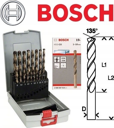 Picture of Bosch HSS Drill Bit Set Cobalt 19 pcs.