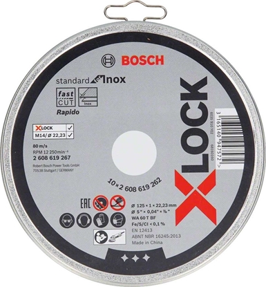 Изображение Bosch X-LOCK Cutting Disc Set 10x125x1mm Std Inox