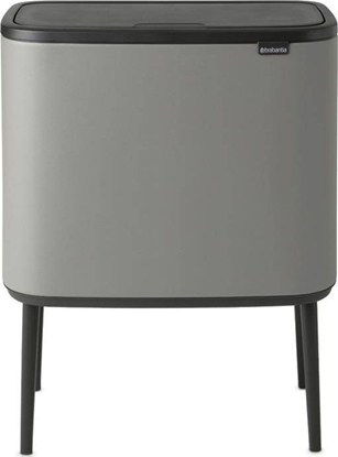 Attēls no Brabantia Waste Bin Bo Touch Bin Mineral Concrete Grey, 3 x 11 L