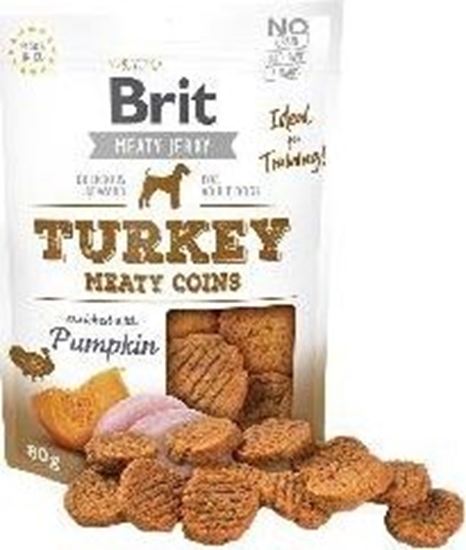 Picture of Brit Brit Jerky Turkey Meaty Coins - Indyk - przysmak dla szczenit - 80g