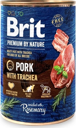 Attēls no Brit Brit Premium By Nature Pork & Trachea puszka 400g