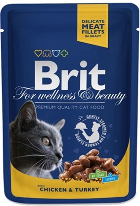 Изображение Brit Premium Cat Pouches with Chicken & Turkey 100g