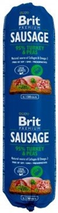Изображение Brit Premium Sausage indyk z groszkiem 800g