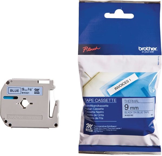 Picture of Brother M-K621B label-making tape Black on yellow