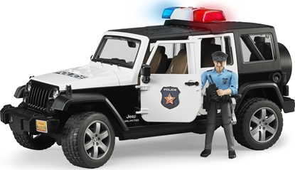 Attēls no Bruder Jeep Wrangler Unlimited Rubicon  policyjny z figurką policjanta  (02526)