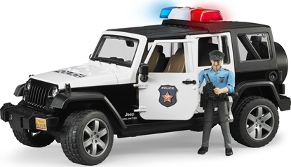 Attēls no Bruder Jeep Wrangler Unlimited Rubicon  policyjny z figurk policjanta  (02526)
