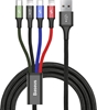 Picture of Kabel USB Baseus USB-A - USB-C + microUSB + 2x Lightning 1.2 m Czarny (CA1T4-A01)