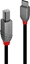 Attēls no Lindy 3m USB 2.0 Typ C an B Kabel, Anthra Line