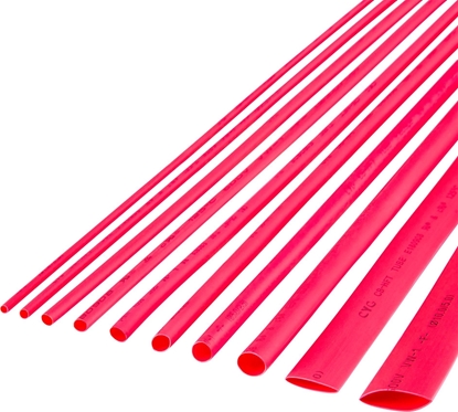 Attēls no Cabletech Rurka termokurczliwa 4,5 mm-1 m czerwona Cabletech