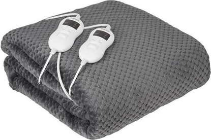 Attēls no Camry Electric Heated Blanket CR 7417 Number of heating levels 8 Number of persons 2 Washable Remote control Coral fleece/Polyester 60 W Grey