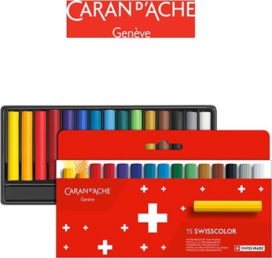 Picture of Caran d`Arche Kredki woskowe CARAN D'ACHE Swisscolor, kartonowe pudeko, 15 szt.