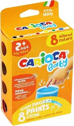 Изображение Carioca Farby tempera do malowania palcami 8 kol CARIOCA