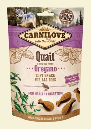 Attēls no Carnilove Przysmak Dog Snack Fresh Soft Quail+Oregano 200g