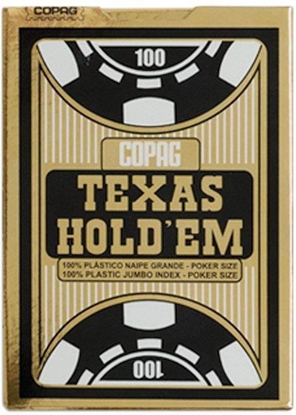 Picture of Cartamundi Texas Hold'em 100% plastic jumbo czarny (220886)