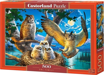 Изображение Castorland Puzzle 500 Owl Family CASTOR